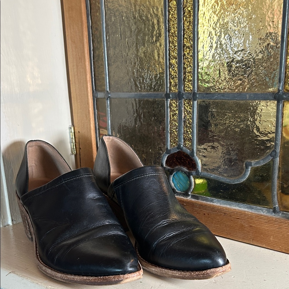 Madewell Black Leather Women's Brady Block heel Bootie